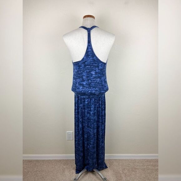 Athleta Cressida Racerback Waist-Tie Maxi Dress - Blue Space Dye - Picture 7 of 8